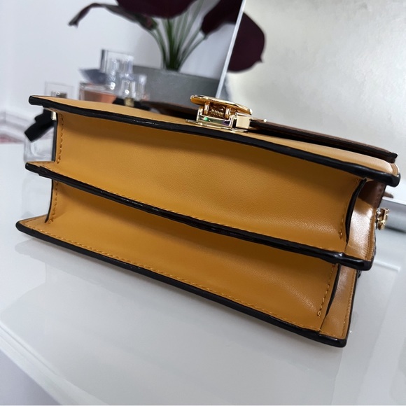 Charles & Keith: Two-Tone Metallic Push Lock Top Handle Crossbody Bag - Picture 7 of 7